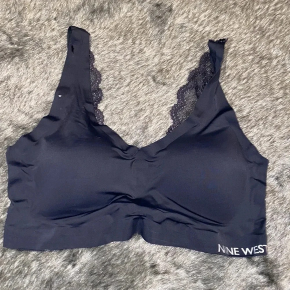 Nine West black padded lace brallette Szc L - Picture 3 of 12